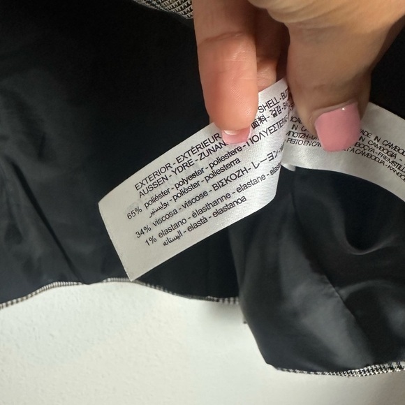 Zara Plaid Single Button Blazer Jacket Size 10 - Picture 3 of 5